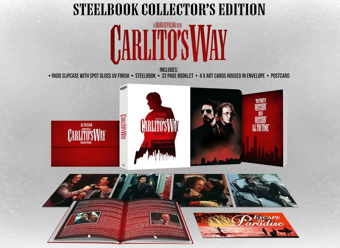 Carlito's Way 4K Ultra HD +Blu-ray SteelBook Collector Zavvi Al Pacino  B [-18]