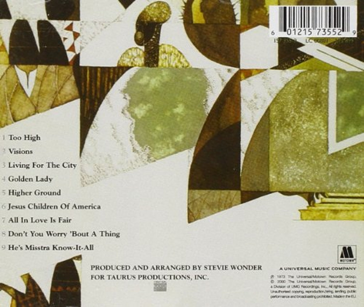 Stevie Wonder – Innervisions  CD , Album