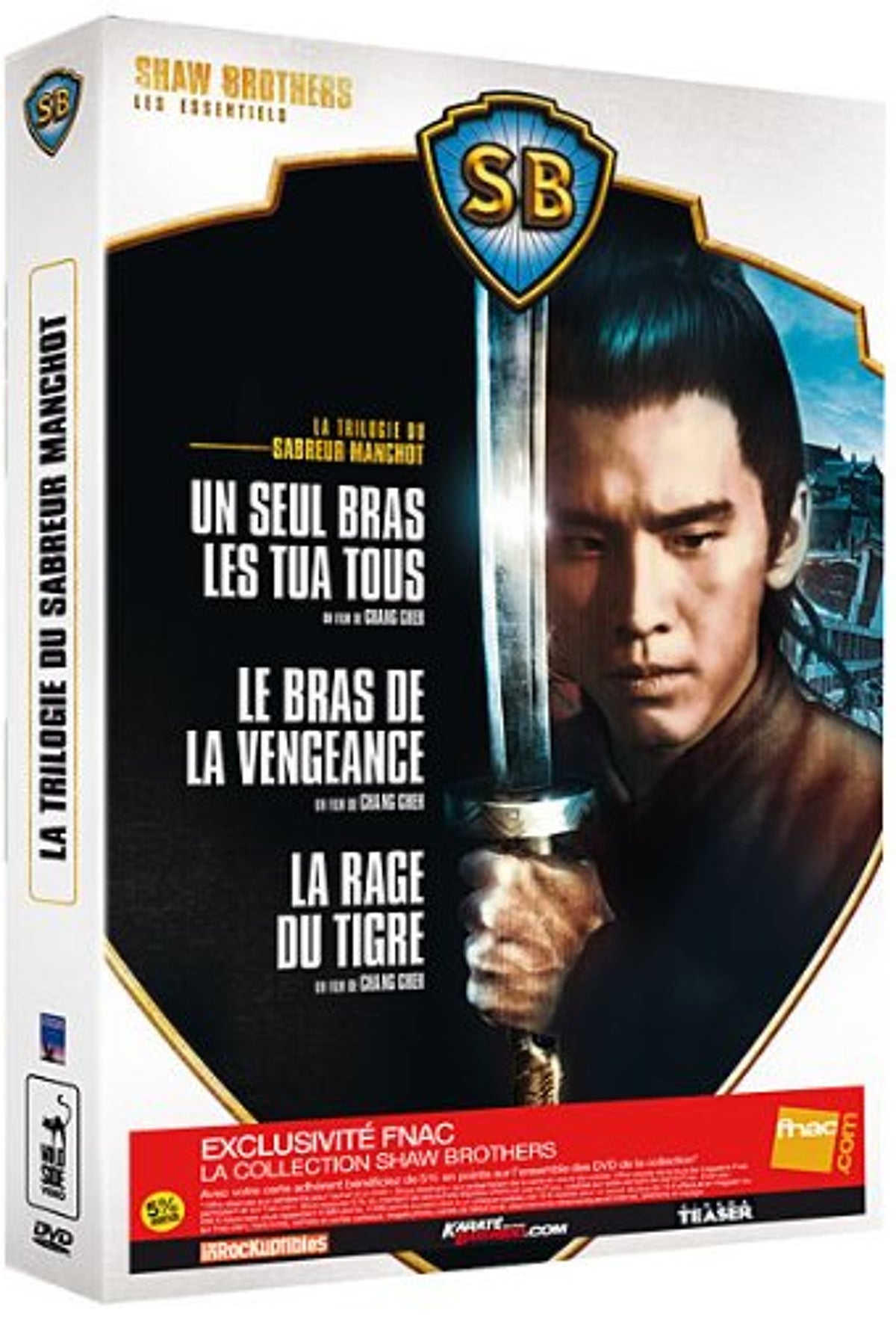 Le Sabreur manchot - La trilogie - Un seul bras les tua tous + Le bras de la vengeance + La rage du tigre - chang cheh