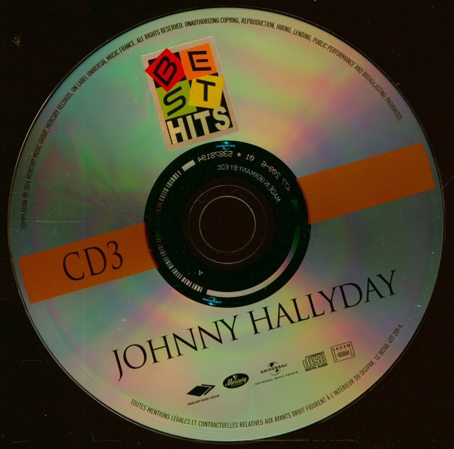 Johnny Hallyday 3 CD albums classiques