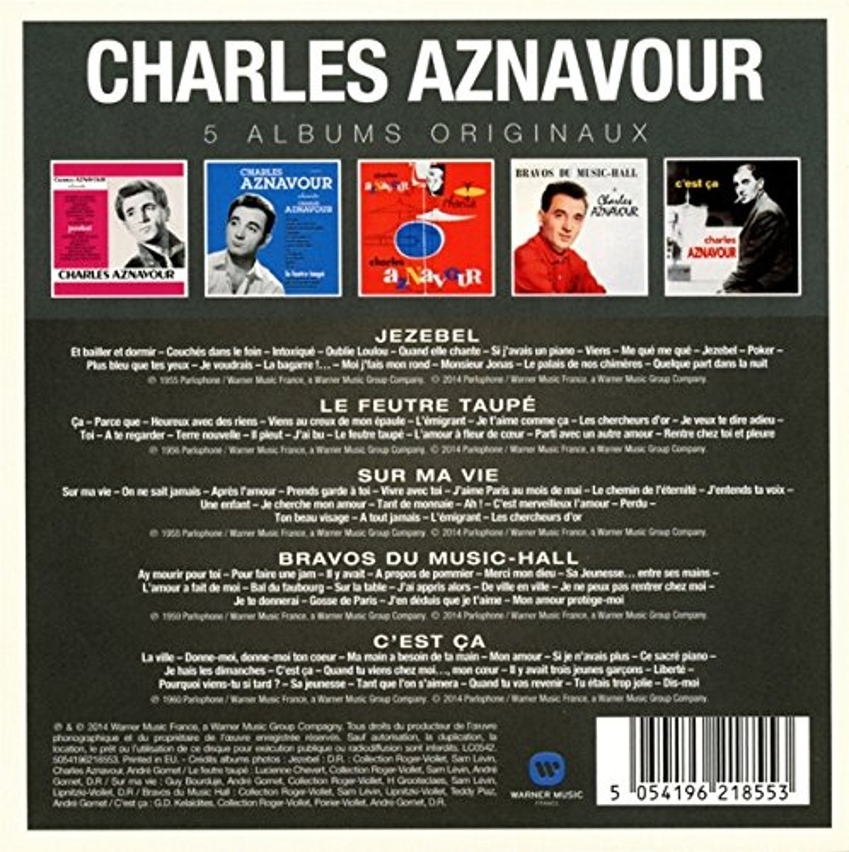 Charles Aznavour – 5 Albums Originaux  5 x CD   Classic Albums