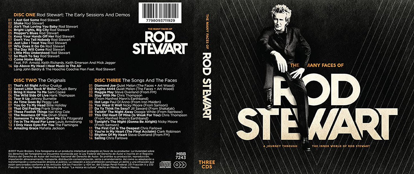 Rod Stewart 3 X CD - Les nombreux visages de Rod Stewart (Un voyage dans le monde intérieur de Rod Stewart)