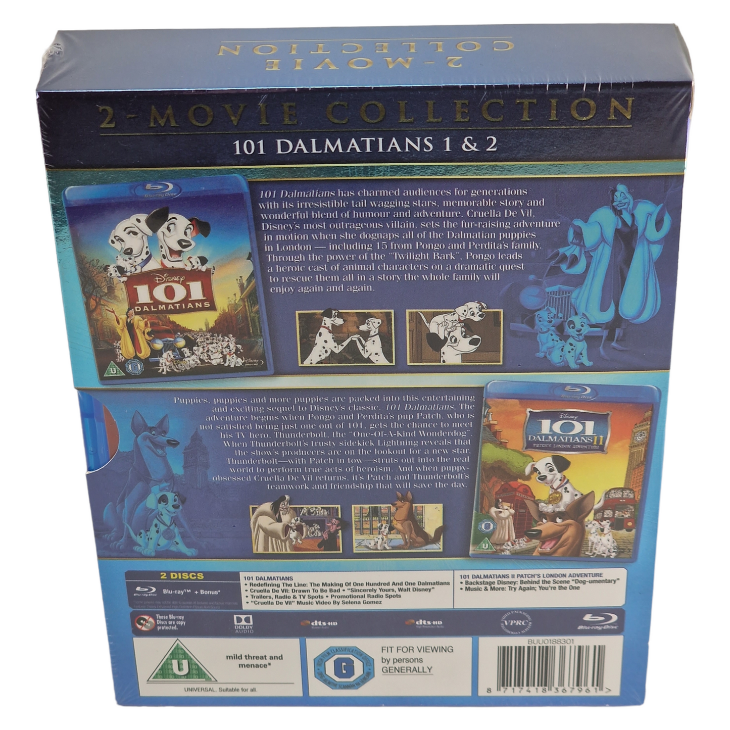 101 Dalmatians / 101 Dalmatians II Blu-ray [UK Import] [Region Free]Version Originale