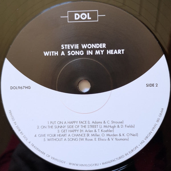 Stevie Wonder – With A Song In My Heart , Vinyle, LP, Album