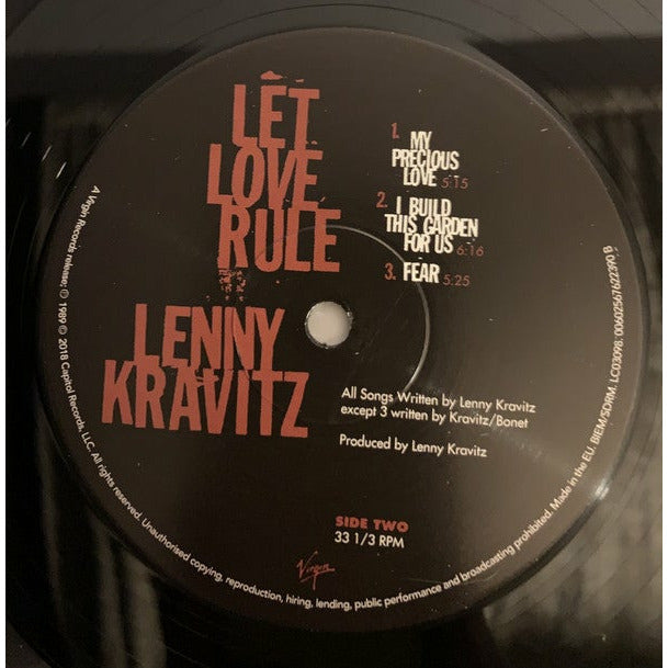 Lenny Kravitz – Let Love Rule , 2 x Vinyle, LP, Album