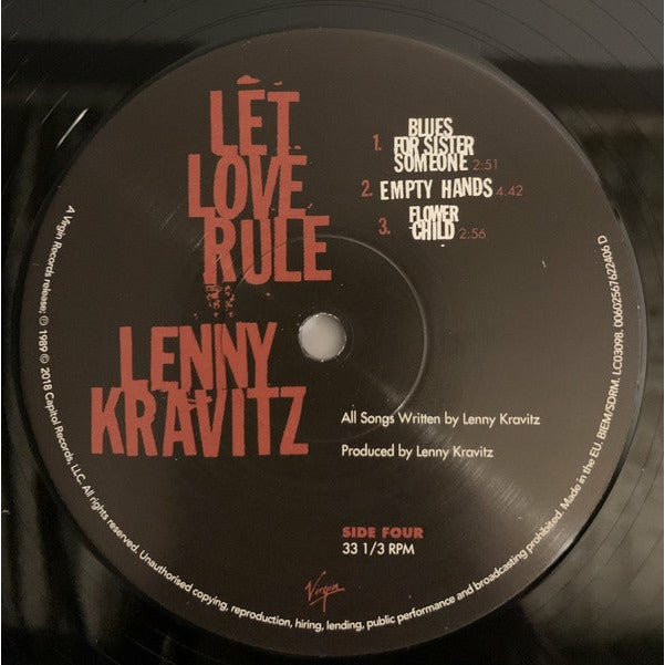 Lenny Kravitz – Let Love Rule , 2 x Vinyle, LP, Album