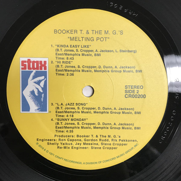 Booker T. & The M.G.'s – Melting Pot 33 Vinyle  LP 12