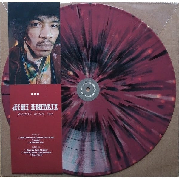 Jimi Hendrix Acoustic Alone, 1968 Vinyle Éclats rouge, LP  12 ,édition limitée