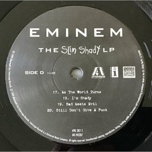 Eminem ‎– The Slim Shady  2X Vinyle LP