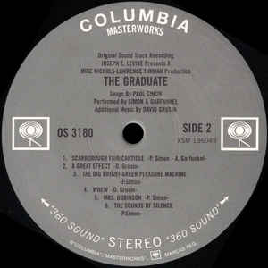 Simon & Garfunkel, Dave Grusin LP 33 The Graduate (Enregistrement original de la bande sonore)