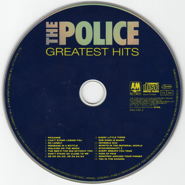 The Police ‎– Greatest Hits  CD Album