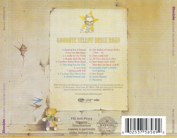 Elton John – Goodbye Yellow Brick Road  CD Album