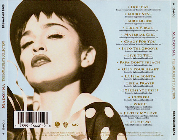 Madonna ‎– The Immaculate Collection CD   Classic Albums