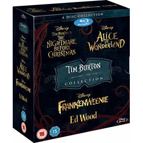 Collection Tim Burton  X 4 films Blu-ray VO UK Import 2K  : Région B