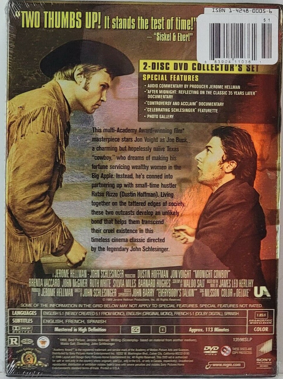 Midnight Cowboy DVD DigiPack / Édition Collector US_Région 1 __ VF